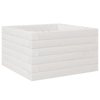 Vassoio per fioriera aiuola rialzata piante fiori terrazza giardino 40 x 40 x 23 cm legno massello di pino bianco 02_0037525