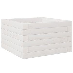 Vassoio per fioriera aiuola rialzata piante fiori terrazza giardino 40 x 40 x 23 cm legno massello di pino bianco 02_0037525