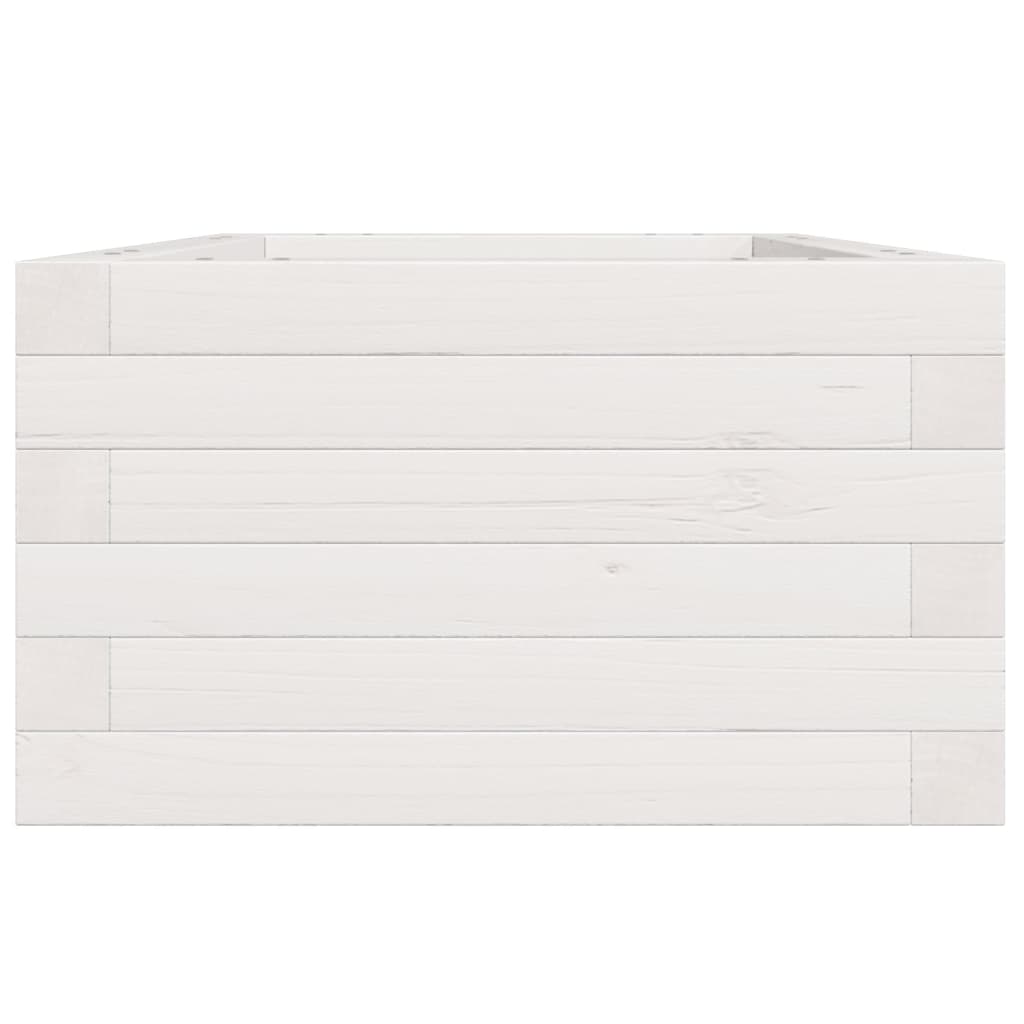Vassoio per fioriera aiuola rialzata piante fiori terrazza giardino 40 x 40 x 23 cm legno massello di pino bianco 02_0037525