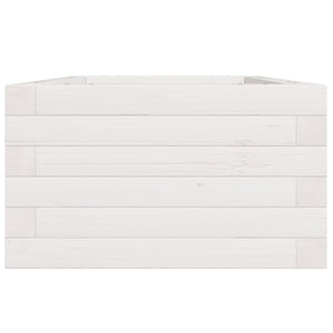 Vassoio per fioriera aiuola rialzata piante fiori terrazza giardino 40 x 40 x 23 cm legno massello di pino bianco 02_0037525