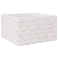 Vassoio per fioriera aiuola rialzata piante fiori terrazza giardino 40 x 40 x 23 cm legno massello di pino bianco 02_0037525