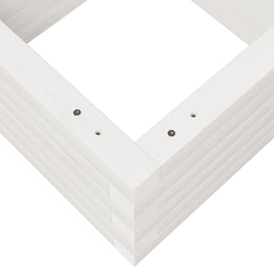 Vassoio per fioriera aiuola rialzata piante fiori terrazza giardino 40 x 40 x 23 cm legno massello di pino bianco 02_0037525