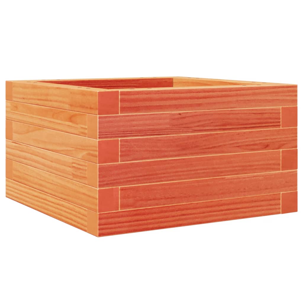 Fioriera Giardino-Vaso da Esterno-Contenitore per Piante Marrone Cera 40x40x23 cm Legno Massello Pino