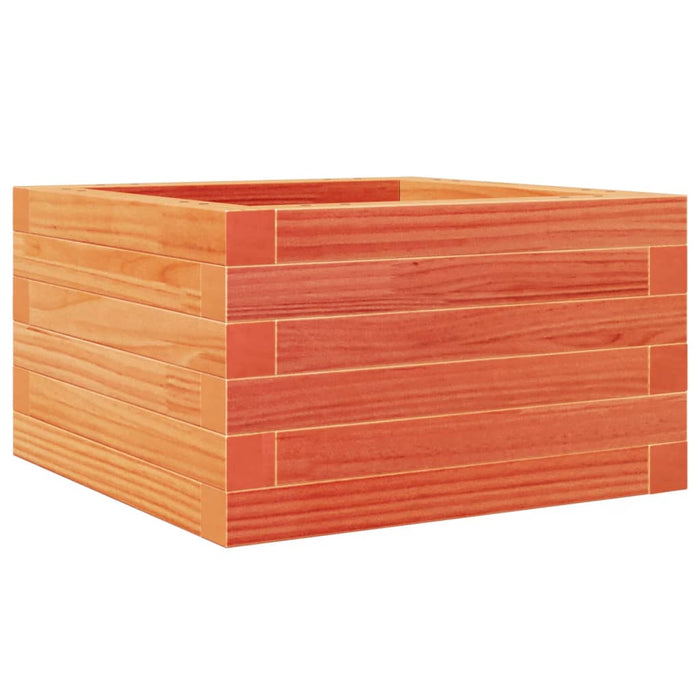 Fioriera Giardino-Vaso da Esterno-Contenitore per Piante Marrone Cera 40x40x23 cm Legno Massello Pino