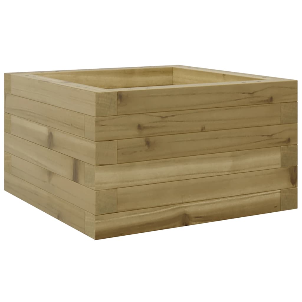Vassoio per fioriera aiuola rialzata piante fiori terrazza giardino 40 x 40 x 23 cm legno di pino impregnato marrone 02_0037523