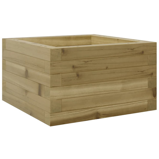Vassoio per fioriera aiuola rialzata piante fiori terrazza giardino 40 x 40 x 23 cm legno di pino impregnato marrone 02_0037523