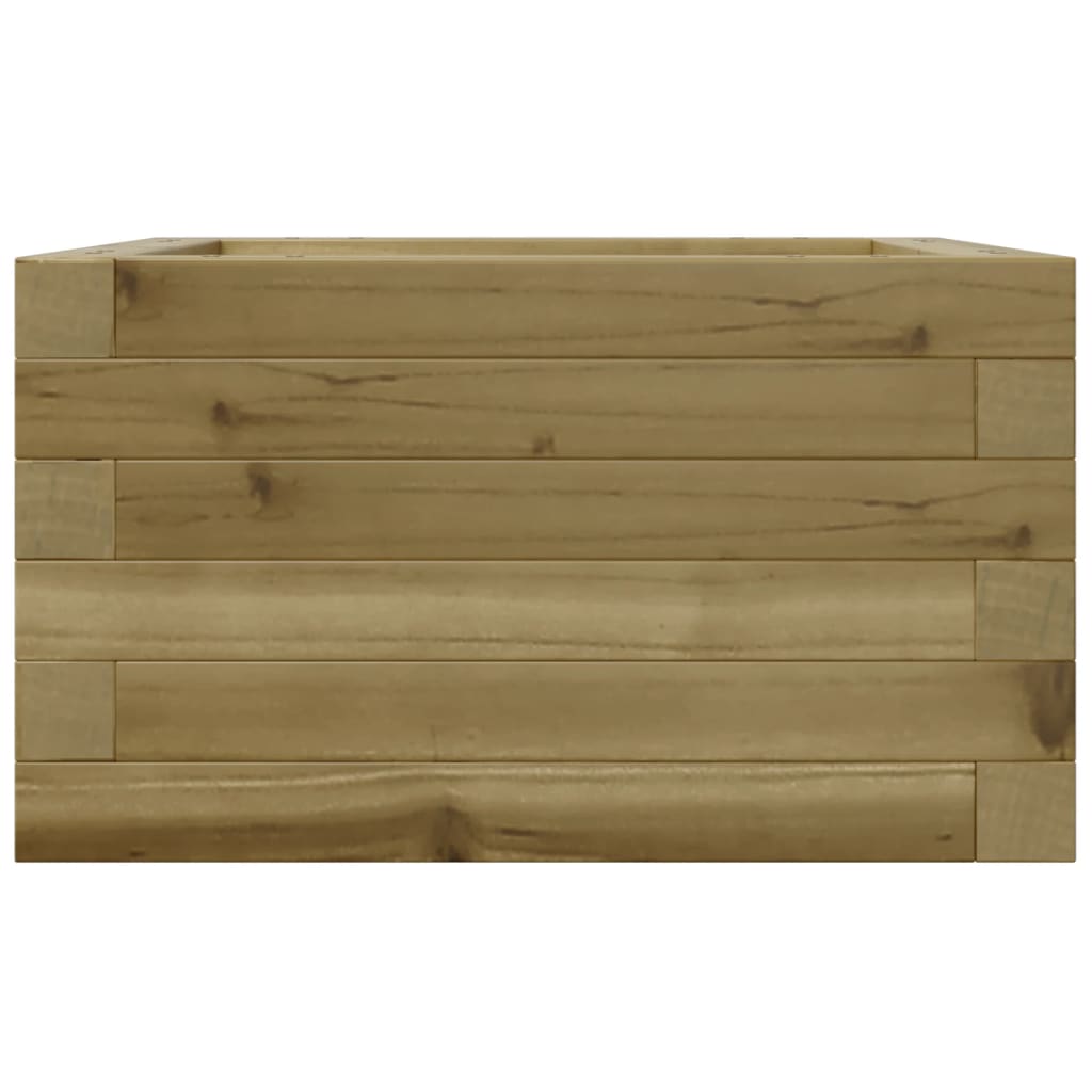 Vassoio per fioriera aiuola rialzata piante fiori terrazza giardino 40 x 40 x 23 cm legno di pino impregnato marrone 02_0037523