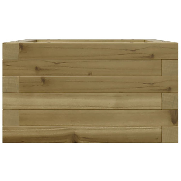 Vassoio per fioriera aiuola rialzata piante fiori terrazza giardino 40 x 40 x 23 cm legno di pino impregnato marrone 02_0037523