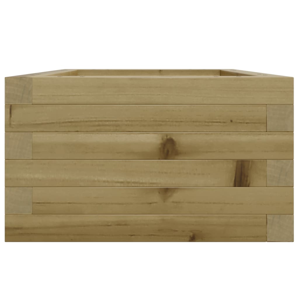 Vassoio per fioriera aiuola rialzata piante fiori terrazza giardino 40 x 40 x 23 cm legno di pino impregnato marrone 02_0037523