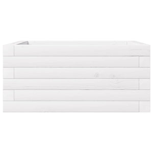 Vassoio per fioriera aiuola rialzata piante fiori terrazza giardino 50 x 50 x 23 cm legno massello di pino bianco 02_0037629