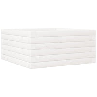 Vassoio per fioriera aiuola rialzata piante fiori terrazza giardino 50 x 50 x 23 cm legno massello di pino bianco 02_0037629