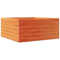 Fioriera Giardino-Vaso da Esterno-Contenitore per Piante Marrone Cera 50x50x23 cm Legno Massello Pino