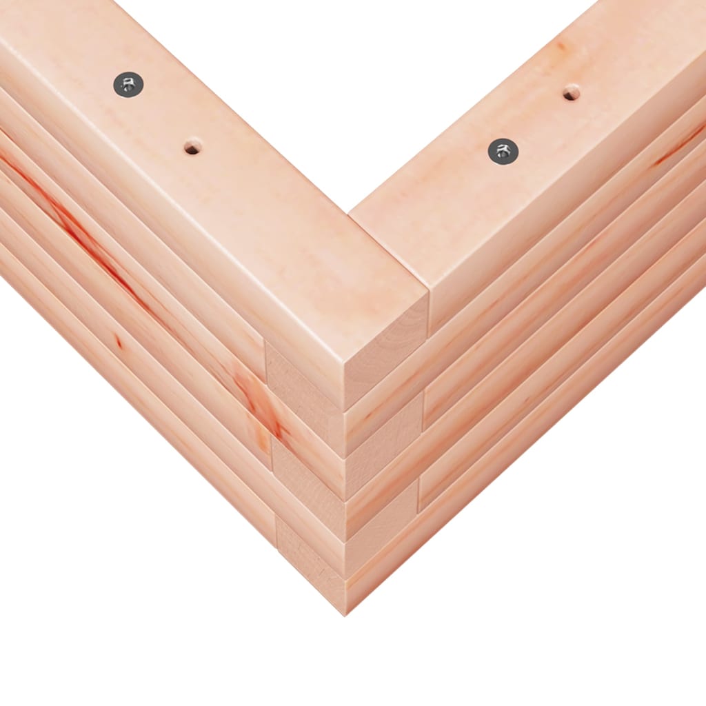 Vassoio per fioriera aiuola rialzata piante fiori terrazza giardino 50 x 50 x 23 cm legno massello marrone Douglas 02_0037630