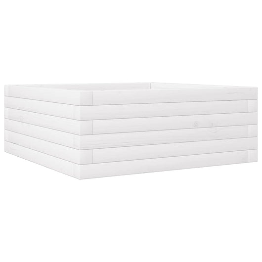 Vassoio per fioriera aiuola rialzata piante fiori terrazza giardino 60 x 60 x 23 cm legno massello di pino bianco 02_0037701