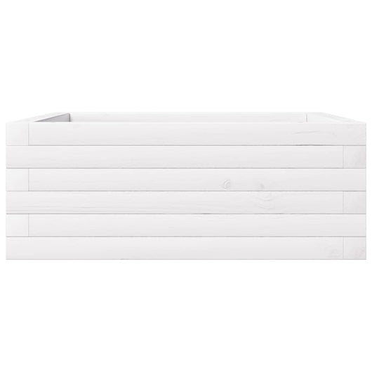 Vassoio per fioriera aiuola rialzata piante fiori terrazza giardino 60 x 60 x 23 cm legno massello di pino bianco 02_0037701