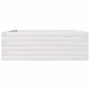 vidaXL Fioriera da Giardino Bianca 70x70x23 cm Legno Massello di Pino