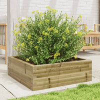 Fioriera da Giardino 70x70x23 cm in Legno di Pino Impregnato 847197