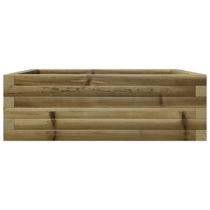 Vassoio per fioriera aiuola rialzata piante fiori terrazza giardino 70 x 70 x 23 cm legno di pino impregnato marrone 02_0037805