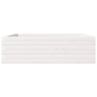 Vassoio per fioriera aiuola rialzata piante fiori terrazza giardino 80 x 80 x 23 cm legno di pino massiccio bianco 02_0037889