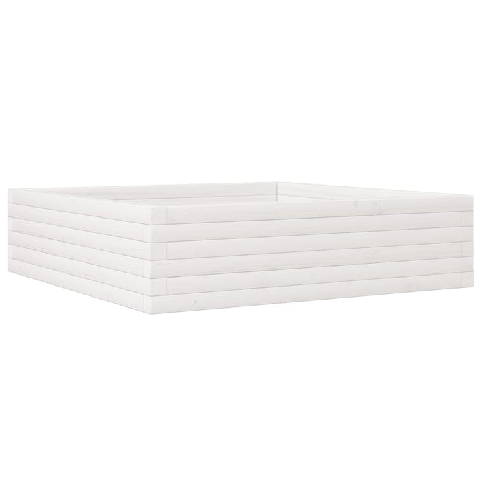 Vassoio per fioriera aiuola rialzata piante fiori terrazza giardino 90 x 90 x 23 cm legno massello di pino bianco 02_0038045