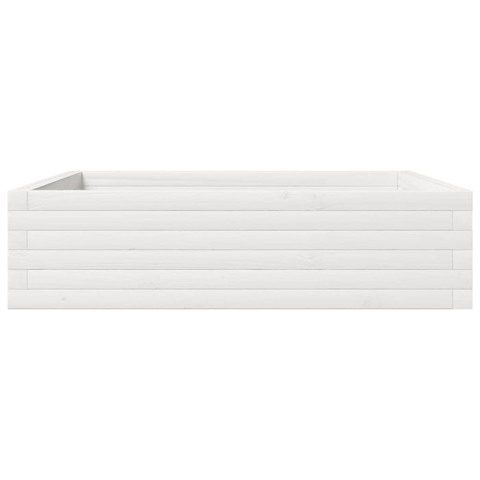 Vassoio per fioriera aiuola rialzata piante fiori terrazza giardino 90 x 90 x 23 cm legno massello di pino bianco 02_0038045