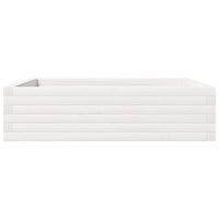 Fioriera da Giardino Bianca 90x90x23 cm Legno Massello di Pino