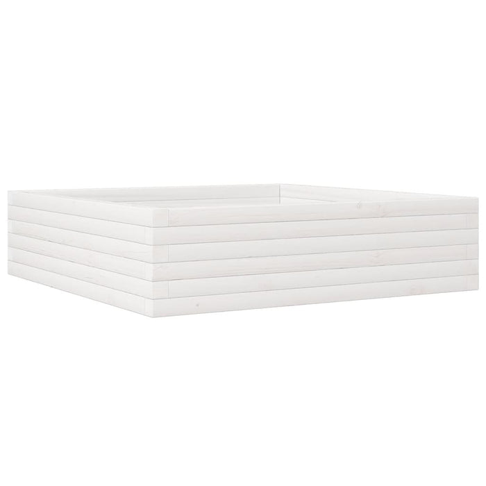 Vassoio per fioriera aiuola rialzata piante fiori terrazza giardino 90 x 90 x 23 cm legno massello di pino bianco 02_0038045