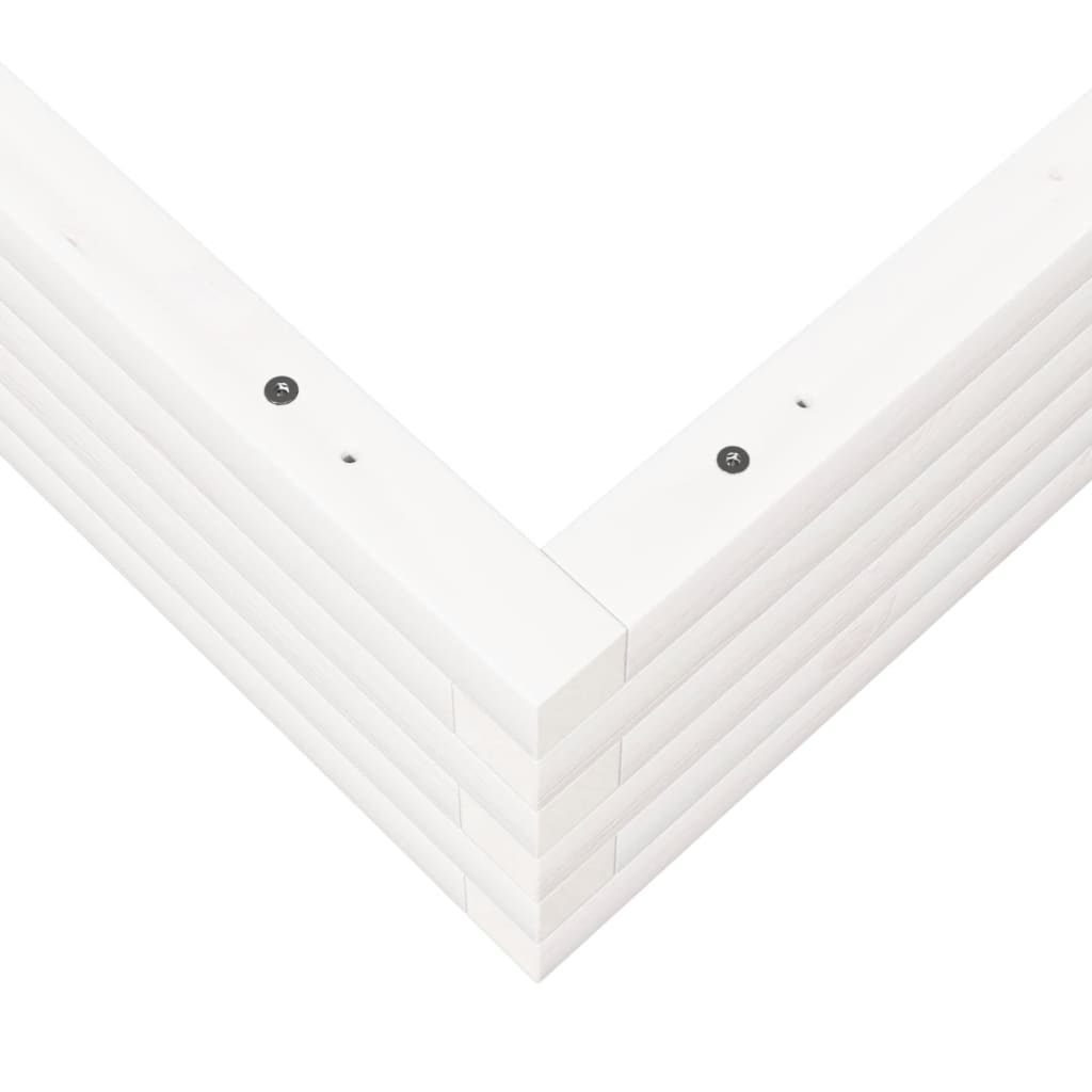 Vassoio per fioriera aiuola rialzata piante fiori terrazza giardino 90 x 90 x 23 cm legno massello di pino bianco 02_0038045