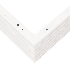 Fioriera da Giardino Bianca 90x90x23 cm Legno Massello di Pino