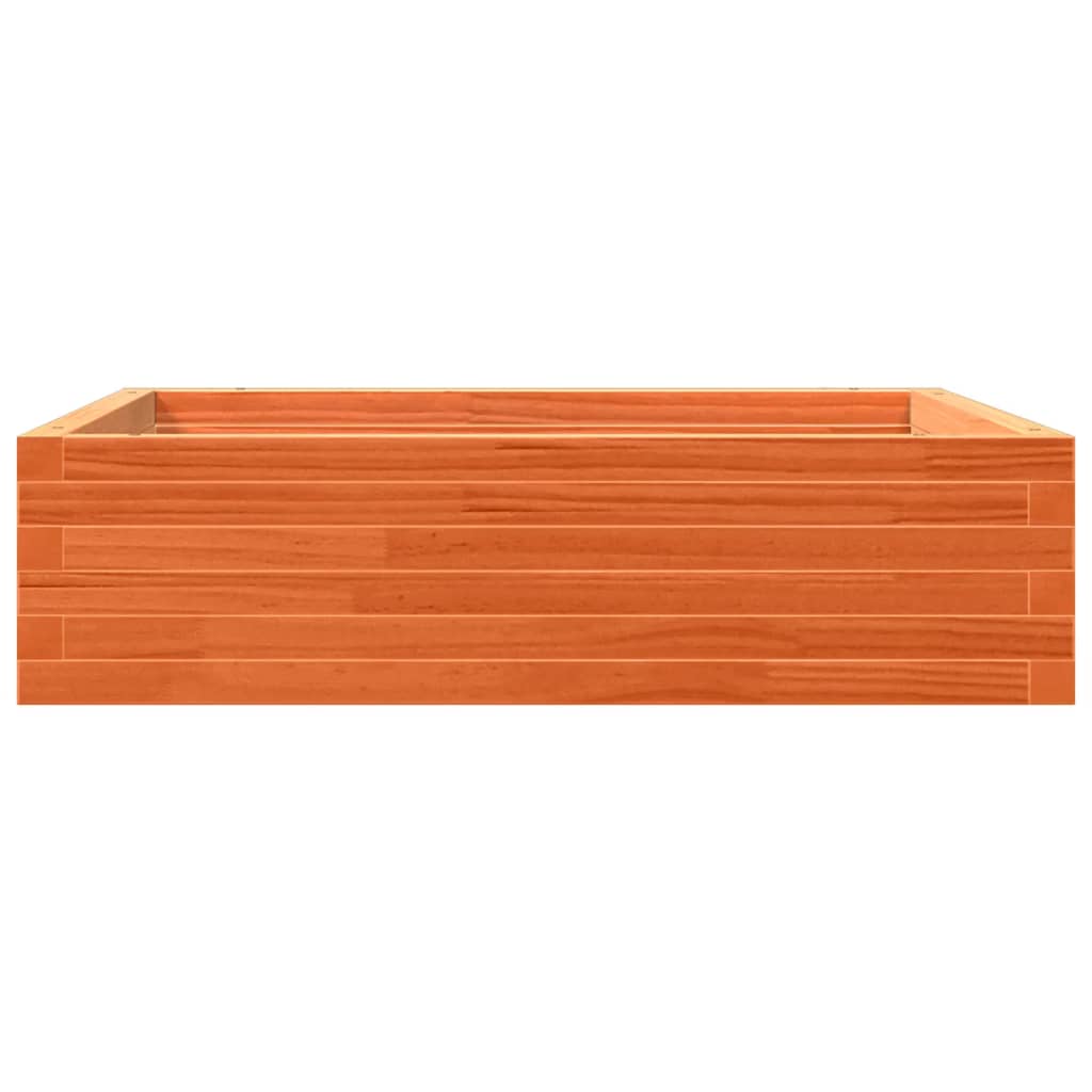 Fioriera Giardino-Vaso da Esterno-Contenitore per Piante Marrone Cera 90x90x23 cm Legno Massello Pino