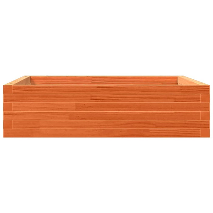 Fioriera Giardino-Vaso da Esterno-Contenitore per Piante Marrone Cera 90x90x23 cm Legno Massello Pino