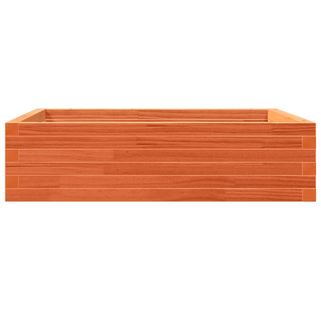 Fioriera Giardino-Vaso da Esterno-Contenitore per Piante Marrone Cera 90x90x23 cm Legno Massello Pino