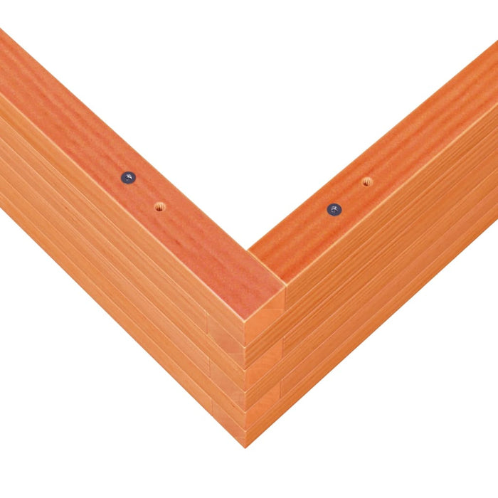 Vassoio per fioriera aiuola rialzata piante fiori terrazzo giardino cera 90 x 90 x 23 cm legno massello di pino marrone 02_0038527