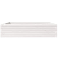 Fioriera da Giardino Bianca 100x100x23 cm Legno Massello Pino
