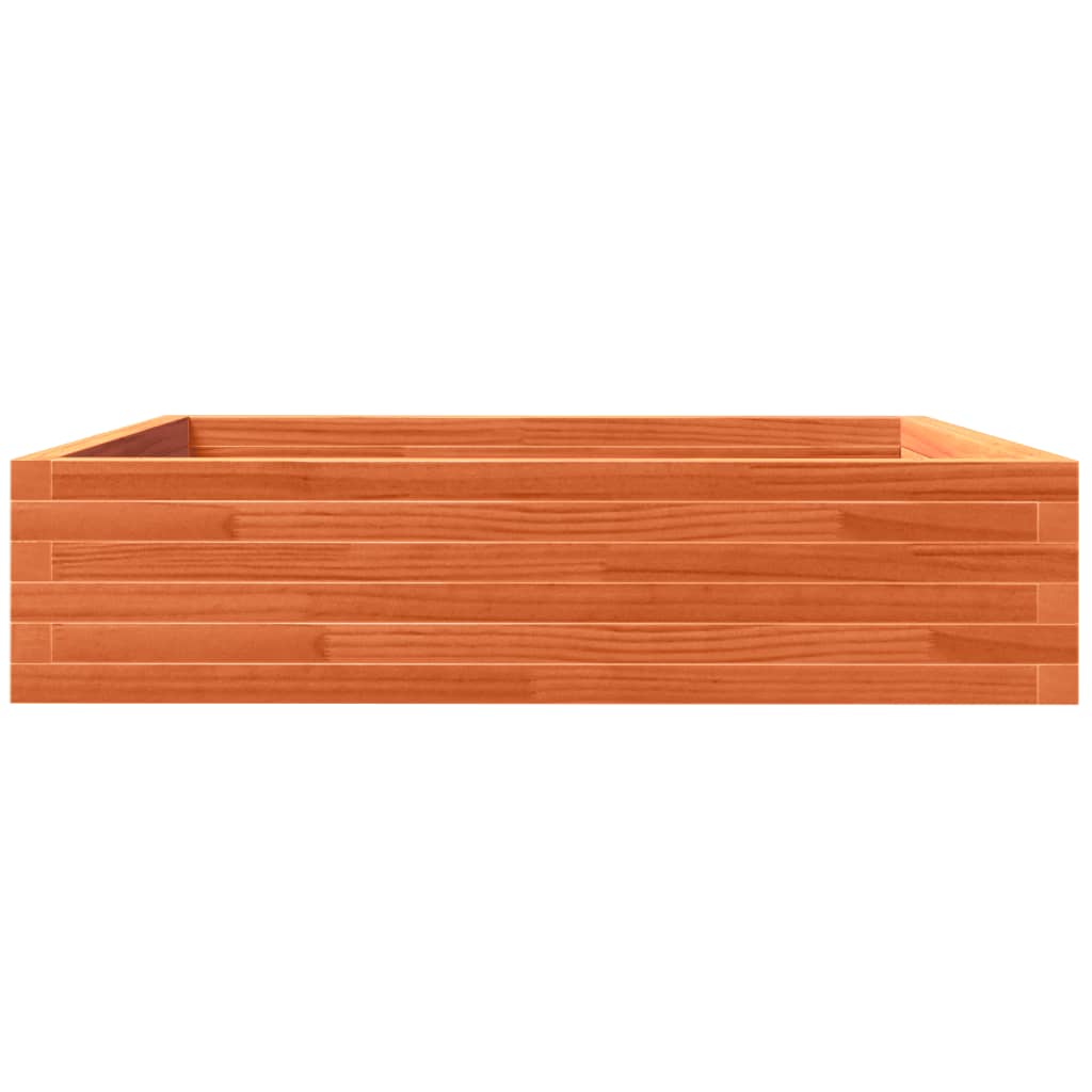 Vassoio per fioriera aiuola rialzata piante fiori terrazza giardino cera 100 x 100 x 23 cm legno di pino massiccio marrone 02_0038420