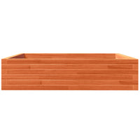 Vassoio per fioriera aiuola rialzata piante fiori terrazza giardino cera 100 x 100 x 23 cm legno di pino massiccio marrone 02_0038420