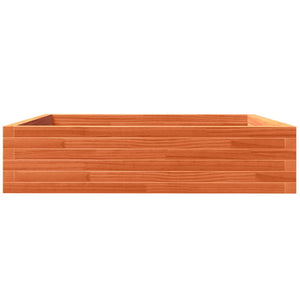 Vassoio per fioriera aiuola rialzata piante fiori terrazza giardino cera 100 x 100 x 23 cm legno di pino massiccio marrone 02_0038420