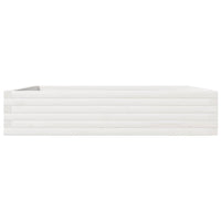Vassoio per fioriera aiuola rialzata piante fiori terrazza giardino 110 x 110 x 23 cm legno di pino massiccio bianco 02_0037299