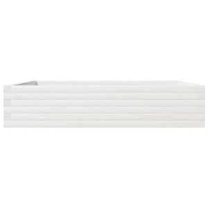 Vassoio per fioriera aiuola rialzata piante fiori terrazza giardino 110 x 110 x 23 cm legno di pino massiccio bianco 02_0037299