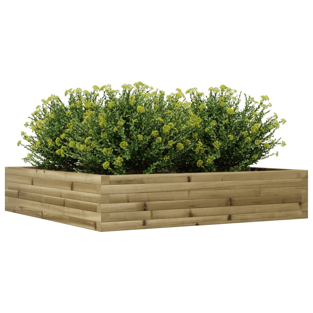 Fioriera da Giardino 110x110x23 cm in Legno di Pino Impregnato 847217