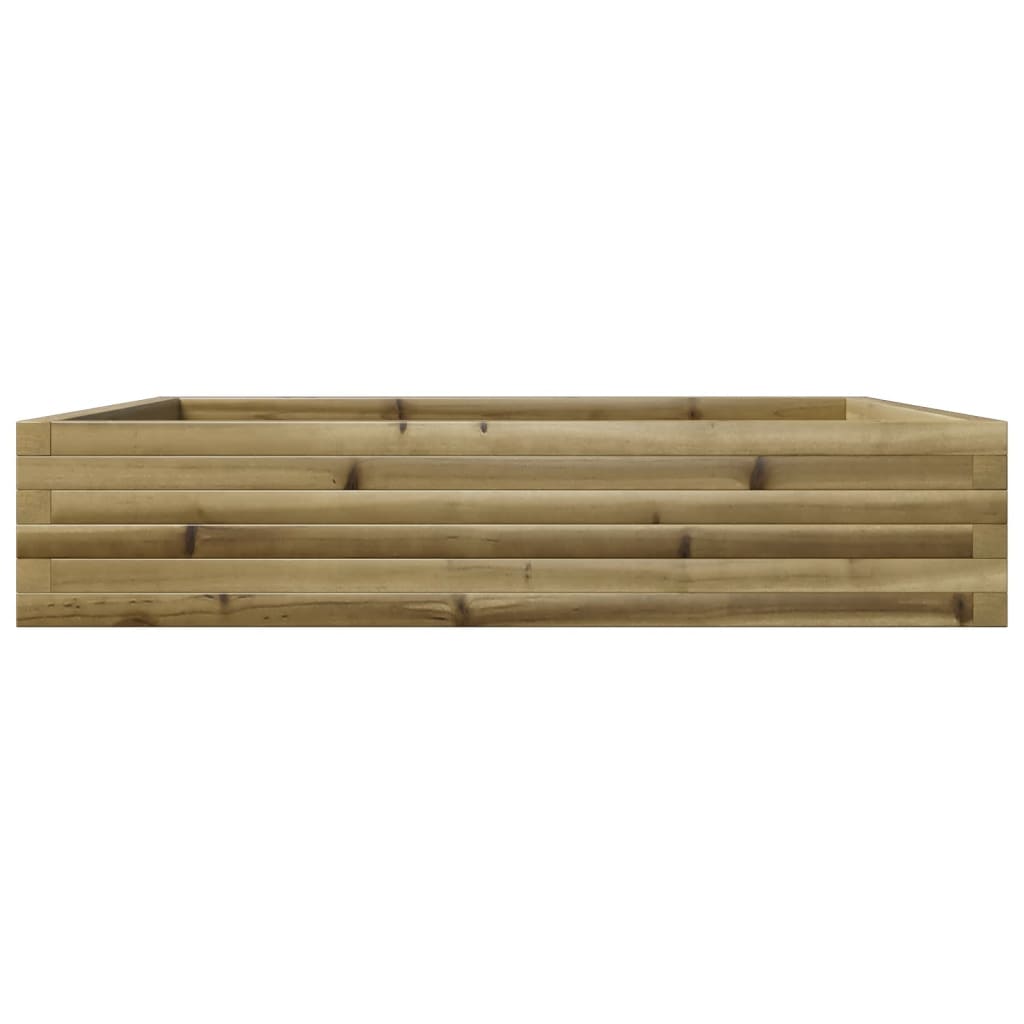 Vassoio per fioriera aiuola rialzata piante fiori terrazza giardino 110 x 110 x 23 cm legno di pino impregnato marrone 02_0037297