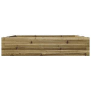 Vassoio per fioriera aiuola rialzata piante fiori terrazza giardino 110 x 110 x 23 cm legno di pino impregnato marrone 02_0037297