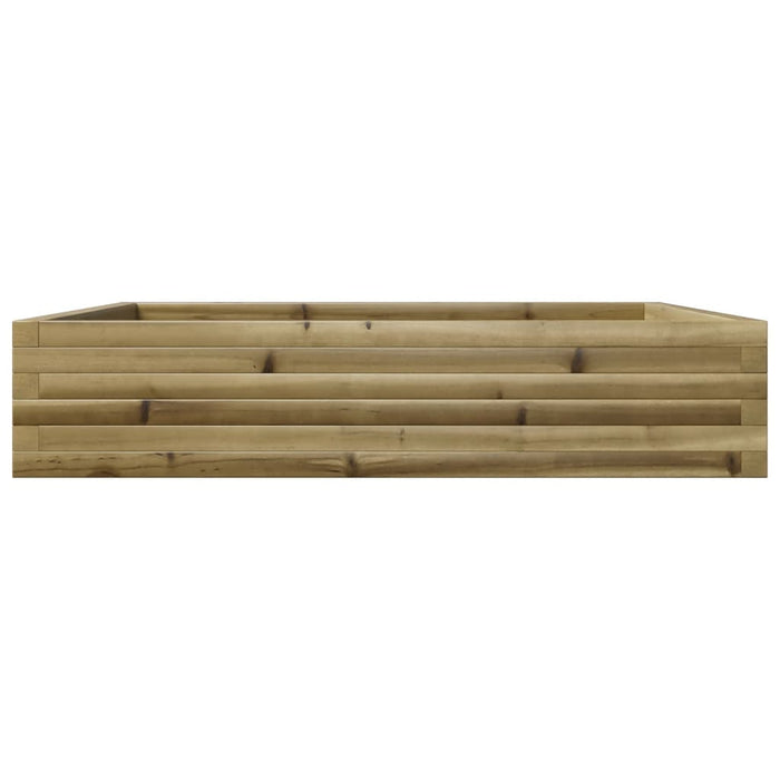 Vassoio per fioriera aiuola rialzata piante fiori terrazza giardino 110 x 110 x 23 cm legno di pino impregnato marrone 02_0037297