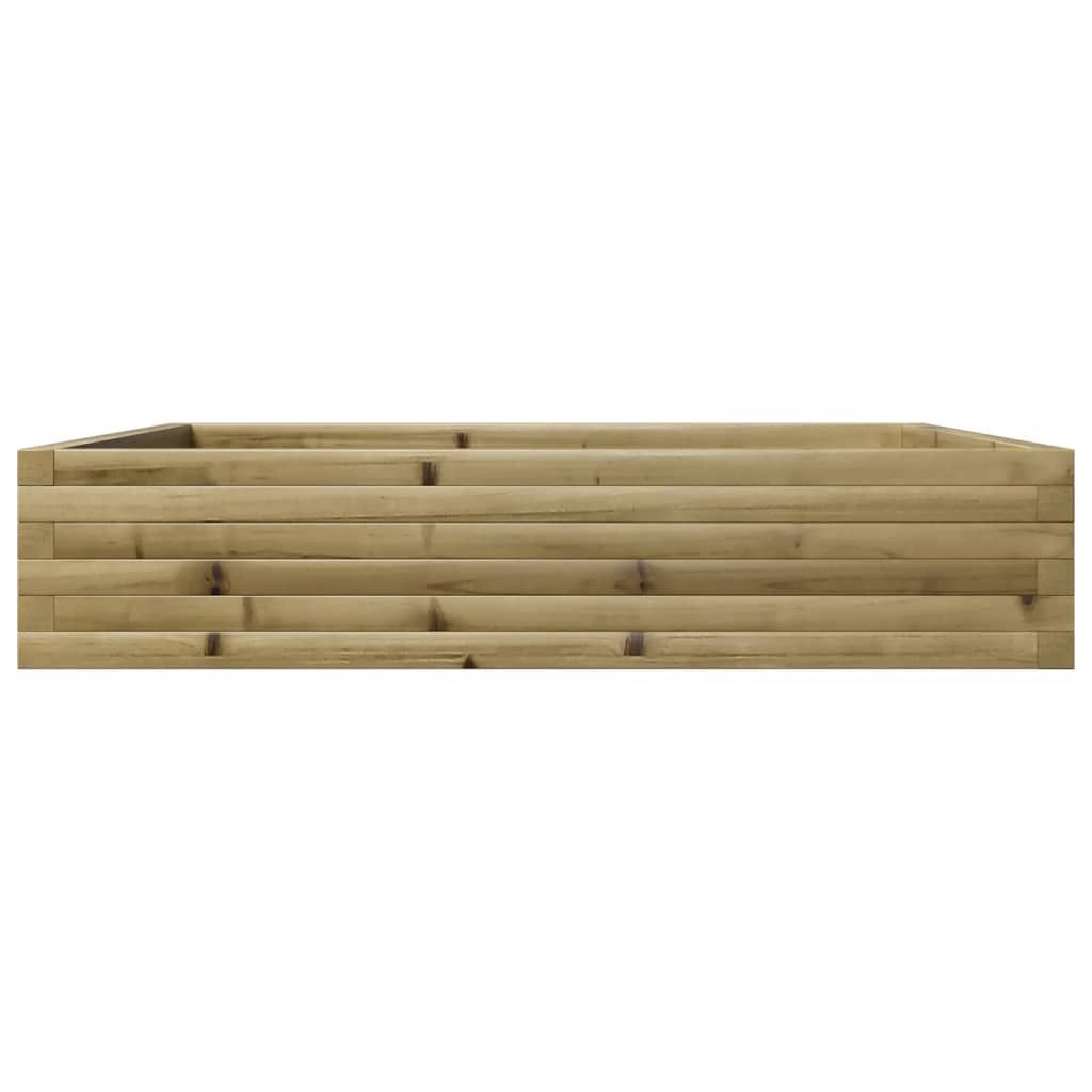 Vassoio per fioriera aiuola rialzata piante fiori terrazza giardino 110 x 110 x 23 cm legno di pino impregnato marrone 02_0037297