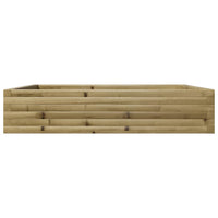 Vassoio per fioriera aiuola rialzata piante fiori terrazza giardino 110 x 110 x 23 cm legno di pino impregnato marrone 02_0037297