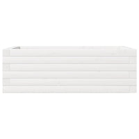 Fioriera da Giardino Bianca 70x40x23 cm Legno Massello di Pino