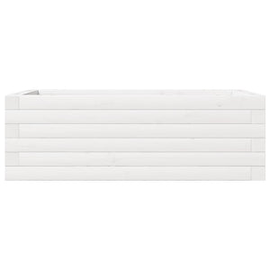 Fioriera da Giardino Bianca 70x40x23 cm Legno Massello di Pino