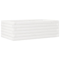 Fioriera da Giardino Bianca 70x40x23 cm Legno Massello di Pino