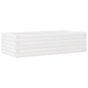 vidaXL Fioriera da Giardino Bianca 90x40x23 cm Legno Massello di Pino