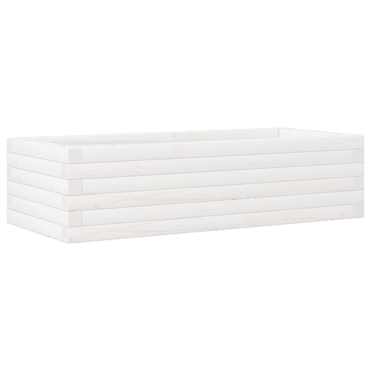 vidaXL Fioriera da Giardino Bianca 90x40x23 cm Legno Massello di Pino